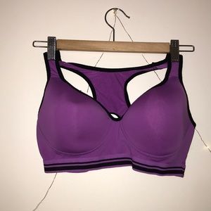 purple padded sports bra